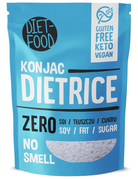 MAKARON (KONJAC) W KSZTAŁCIE RYŻU BEZGLUTENOWY 270 g (200 g) - DIET-FOOD