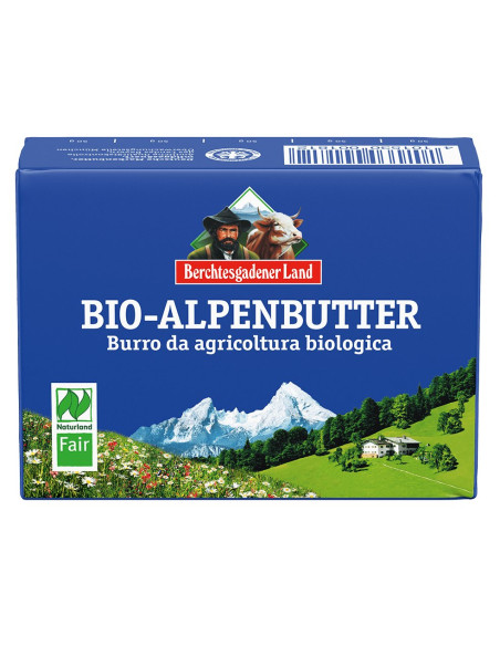 MASŁO ALPEJSKIE KOSTKA (82 % TŁUSZCZU) BIO 250 g - BERCHTESGADENER LAND