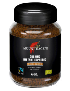 KAWA ROZPUSZCZALNA LIOFILIZOWANA ARABICA/ROBUSTA ESPRESSO FAIR TRADE BIO 50 g - MOUNT HAGEN