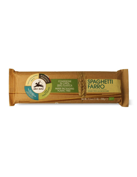 MAKARON (Z PŁASKURKI) SPAGHETTI BIO 500 g - ALCE NERO