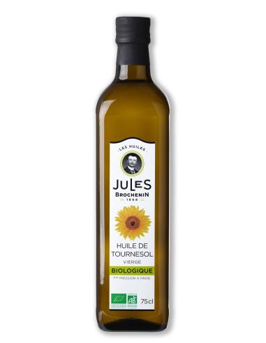 OLEJ SŁONECZNIKOWY TŁOCZONY NA ZIMNO BIO 750 ml - JULES BROCHENIN