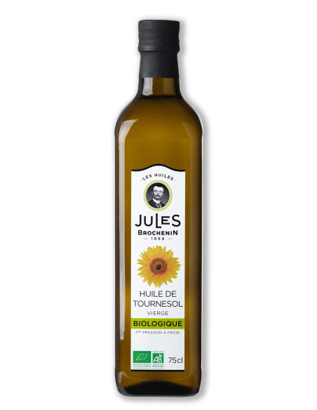 OLEJ SŁONECZNIKOWY TŁOCZONY NA ZIMNO BIO 750 ml - JULES BROCHENIN