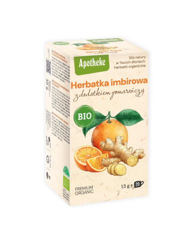 HERBATKA IMBIROWA Z POMARAŃCZĄ BIO (20 x 1,5 g) 30 g - APOTHEKE