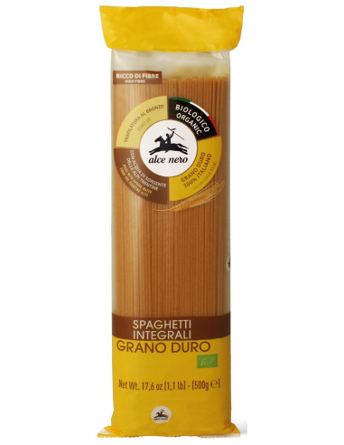 MAKARON (SEMOLINOWY RAZOWY) SPAGHETTI BIO 500 g - ALCE NERO