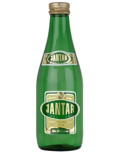 WODA ŹRÓDLANA ŚREDNIOZMINERALIZOWANA GAZOWANA 330 ml (SZKŁO) - JANTAR