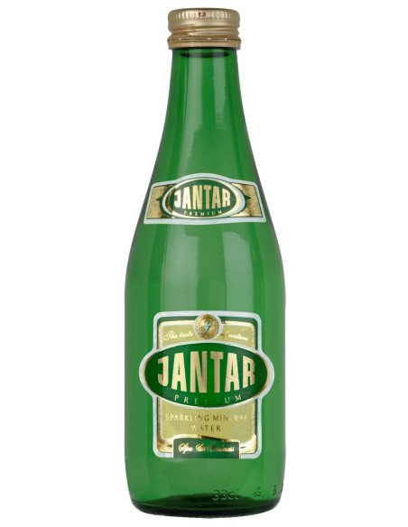 WODA ŹRÓDLANA ŚREDNIOZMINERALIZOWANA GAZOWANA 330 ml (SZKŁO) - JANTAR