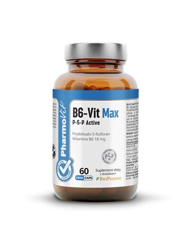 WITAMINA B6-VIT MAX P-5-P ACTIVE (18 mg) BEZGLUTENOWA 60 KAPSUŁEK - PHARMOVIT (CLEAN LABEL)