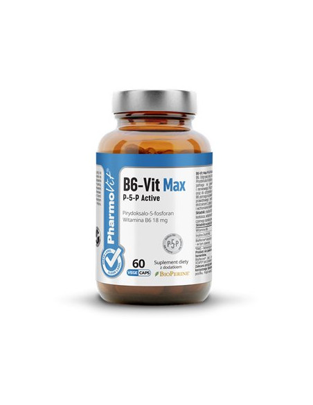 WITAMINA B6-VIT MAX P-5-P ACTIVE (18 mg) BEZGLUTENOWA 60 KAPSUŁEK - PHARMOVIT (CLEAN LABEL)