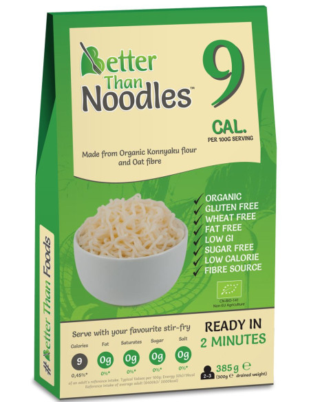 MAKARON (KONJAC) NOODLE BEZGLUTENOWY BIO 385 g (300 g) - BETTER THAN FOODS
