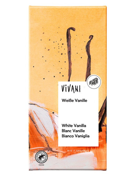 CZEKOLADA BIAŁA Z WANILIĄ BIO 80 g - VIVANI