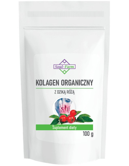 KOLAGEN RYBI Z DZIKĄ RÓŻĄ W PROSZKU 100 g - SOUL FARM