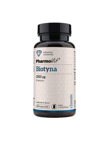 BIOTYNA (2500 mcg) BEZGLUTENOWA 60 KAPSUŁEK - PHARMOVIT (CLASSIC)
