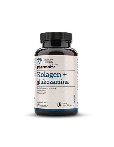 KOLAGEN + GLUKOZAMINA BEZGLUTENOWE 90 KAPSUŁEK - PHARMOVIT (CLASSIC)