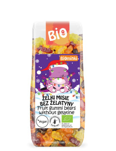 ŻELKI MISIE BEZ ŻELATYNY BEZGLUTENOWE BIO 150 g - BIOMINKI (EDYCJA ŚWIĄTECZNA) (PRODUKT SEZONOWY)