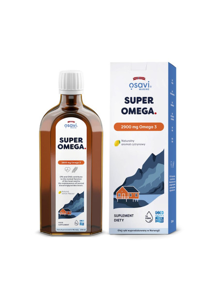 SUPER OMEGA-3 (2900 mg) O SMAKU CYTRYNOWYM 500 ml - OSAVI