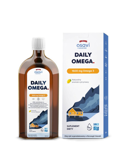OMEGA-3 (1600 mg) O SMAKU CYTRYNOWYM 500 ml - OSAVI