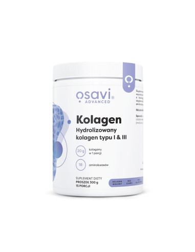 KOLAGEN HYDROLIZOWANY W PROSZKU BEZGLUTENOWY 300 g - OSAVI