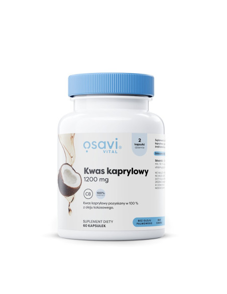 KWAS KAPRYLOWY (600 mg) BEZGLUTENOWY 60 KAPSUŁEK - OSAVI