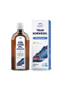 TRAN NORWESKI OMEGA-3 (1000 mg) O SMAKU CYTRYNOWYM 250 ml - OSAVI