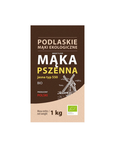 MĄKA PSZENNA JASNA TYP 550 BIO 1 kg - BIO LIFE (MĄKI PODLASKIE)