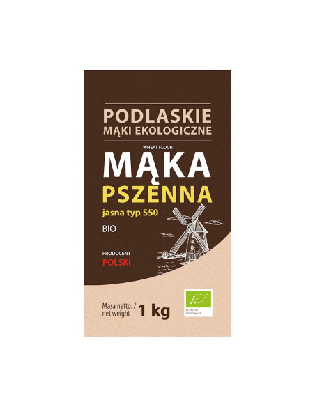 MĄKA PSZENNA JASNA TYP 550 BIO 1 kg - BIO LIFE (MĄKI PODLASKIE)