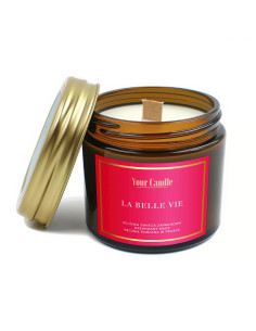ŚWIECA SOJOWA ZAPACHOWA Z DREWNIANYM KNOTEM LA BELL VIE 120 ml - YOUR CANDLE