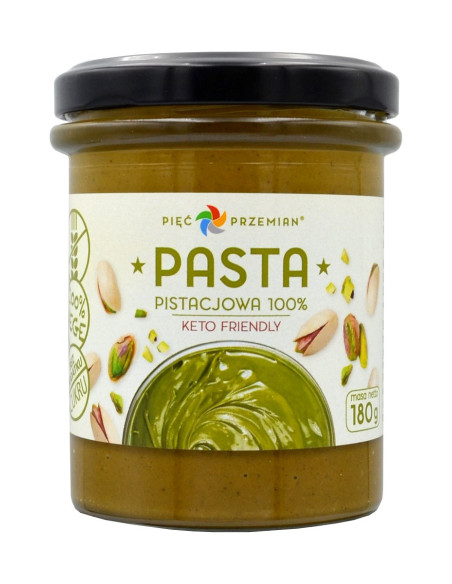 KREM Z PISTACJI PRAŻONYCH 100 % BEZGLUTENOWY 180 g - PIĘĆ PRZEMIAN