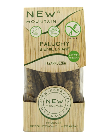 PALUCHY Z SIEMIENIEM LNIANYM I CZARNUSZKĄ BEZGLUTENOWE 200 g - NEW MOUNTAIN
