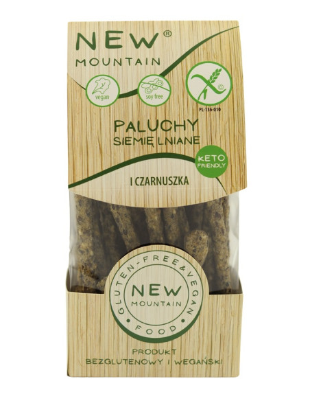 PALUCHY Z SIEMIENIEM LNIANYM I CZARNUSZKĄ BEZGLUTENOWE 200 g - NEW MOUNTAIN
