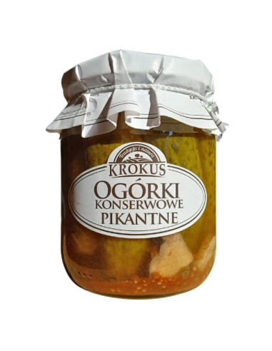 OGÓRKI KONSERWOWE PIKANTNE 500 g (250 g) - KROKUS