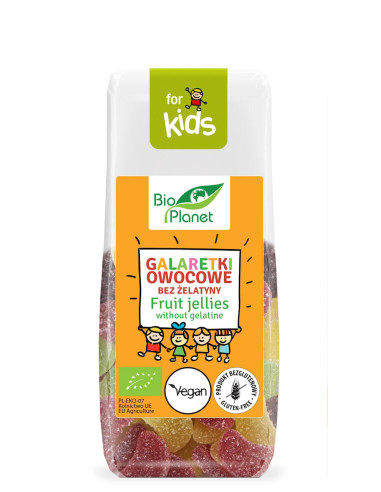 GALARETKI OWOCOWE BEZ ŻELATYNY BEZGLUTENOWE BIO 100 g - BIO PLANET FOR KIDS
