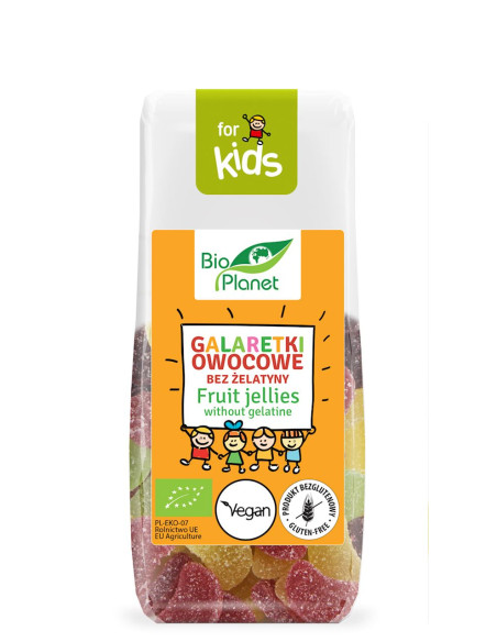 GALARETKI OWOCOWE BEZ ŻELATYNY BEZGLUTENOWE BIO 100 g - BIO PLANET FOR KIDS