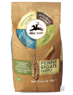 MAKARON (Z PŁASKURKI) PENNE BIO 500 g - ALCE NERO