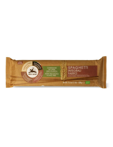 MAKARON (Z PŁASKURKI RAZOWY) SPAGHETTI BIO 500 g - ALCE NERO