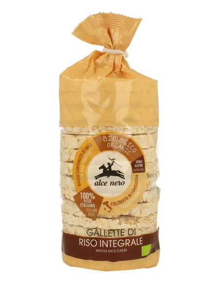 WAFLE RYŻOWE PEŁNOZIARNISTE BEZGLUTENOWE BIO 100 g - ALCE NERO