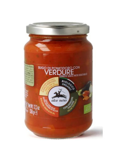 SOS POMIDOROWY Z WARZYWAMI (VERDURE) BIO 350 g - ALCE NERO