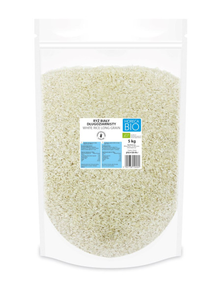 RYŻ BIAŁY DŁUGOZIARNISTY BEZGLUTENOWY BIO 5 kg - HORECA (BIO PLANET)