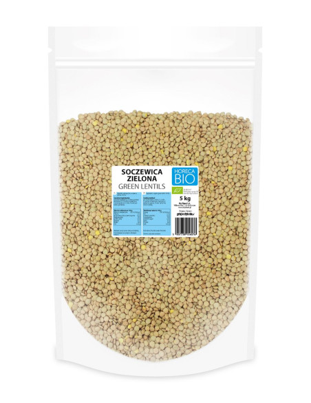 SOCZEWICA ZIELONA BIO 5 kg - HORECA (BIO PLANET)