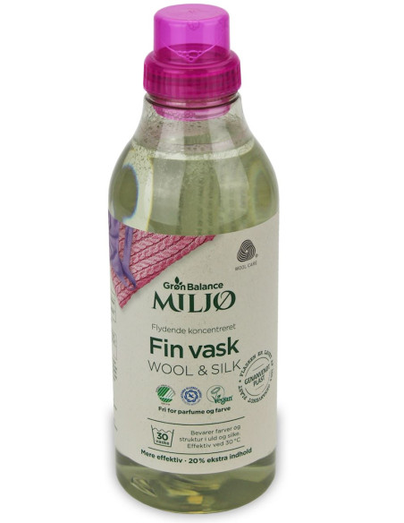 PŁYN DO PRANIA WEŁNIANYCH I JEDWABNYCH UBRAŃ (KONCENTRAT) ECO 900 ml (30 PRAŃ) - GRON BALANCE