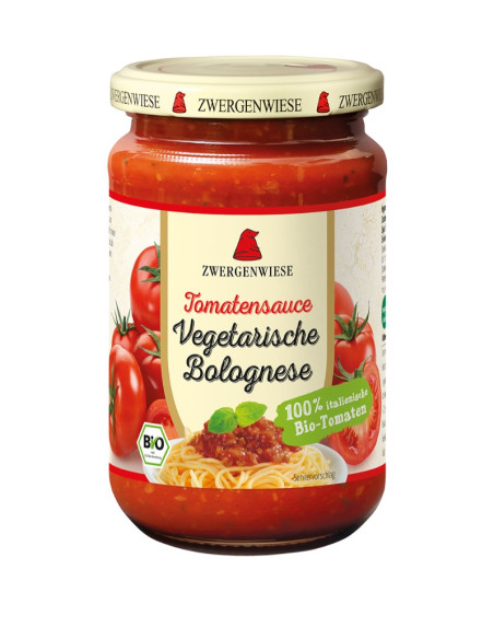 SOS WEGAŃSKI BOLOGNESE BEZGLUTENOWY BIO 340 ml - ZWERGENWIESE