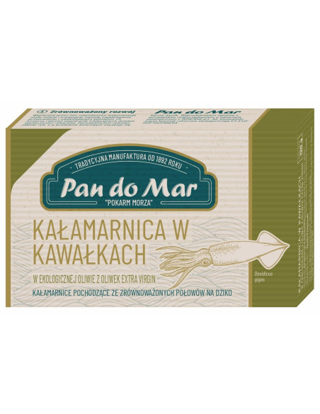 KAŁAMARNICA HUMBOLDTA W BIO OLIWIE Z OLIWEK EXTRA VIRGIN 120 g (90 g) - PAN DO MAR