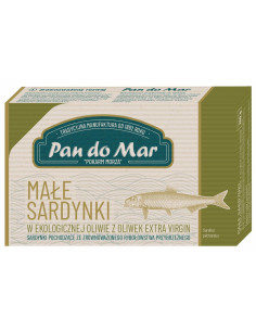 SARDYNKI EUROPEJSKIE W BIO OLIWIE Z OLIWEK EXTRA VIRGIN 120 g - PAN DO MAR