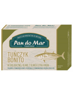 TUŃCZYK BONITO W BIO OLIWIE Z OLIWEK EXTRA VIRGIN 120 g - PAN DO MAR