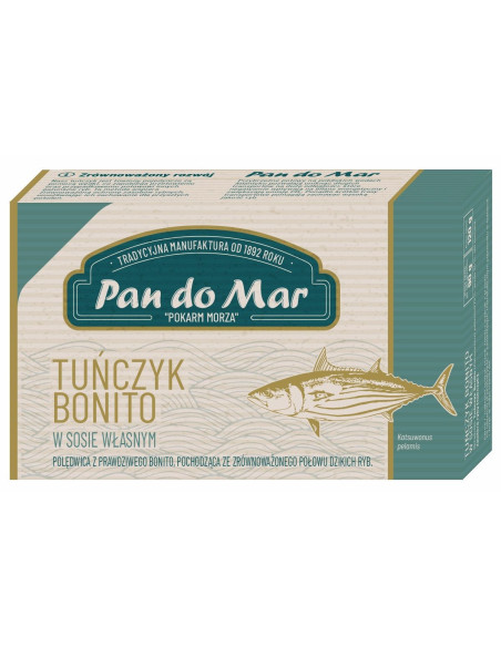 TUŃCZYK BONITO W SOSIE WŁASNYM 120 g (90 g) - PAN DO MAR