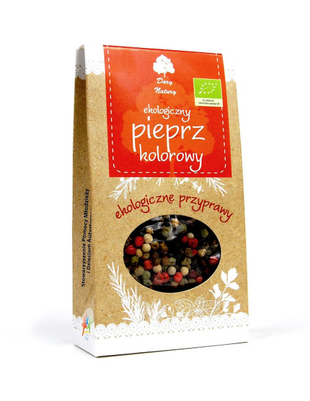 PIEPRZ KOLOROWY ZIARNISTY BIO 30 g - DARY NATURY
