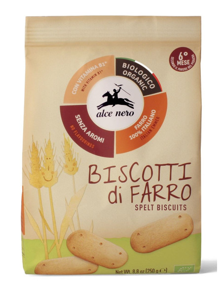 CIASTKA ORKISZOWE DLA DZIECI OD 6 MIESIĄCA BIO 250 g - ALCE NERO