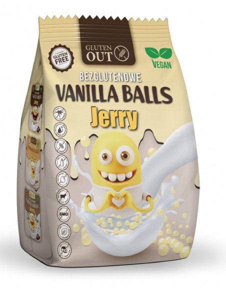 KULKI KUKURYDZIANE O SMAKU WANILIOWYM BEZGLUTENOWE 375 g - JERRY GLUTEN OUT
