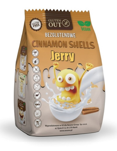 MUSZELKI ZBOŻOWE CYNAMONOWE BEZGLUTENOWE 375 g - JERRY GLUTEN OUT