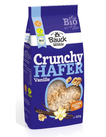 CRUNCHY OWSIANE WANILIOWE BEZGLUTENOWE BIO 325 g - BAUCK MUHLE