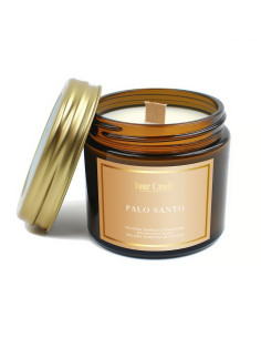 ŚWIECA SOJOWA ZAPACHOWA Z DREWNIANYM KNOTEM PALO SANTO 120 ml - YOUR CANDLE